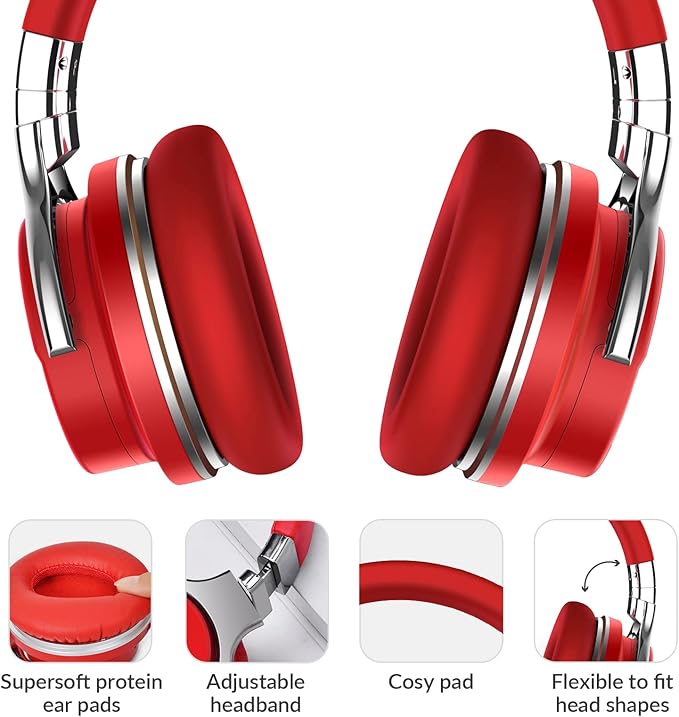 Million Sold 10 Years Classic E7 Active Noise Cancelling Headphones with Upgraded Noise Cancellation, Bluetooth Headphones Wireless with HD Sound Vivid Deep Bass, for Home Office Travel Gift Pcs