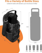 Magnetic Gym Bag for Men Women-Water Bottle Carrier Holder with Strap & Phone Pockets for 40oz Tumbler with Handle, 4 Built-in Magnets Small Gym Bag for Sports, Concert Airline Travel Walking