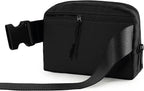 ODODOS Unisex Mini Belt Bag with Adjustable Strap Small Fanny Pack for Workout Running Traveling Hiking, Black