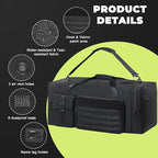 130L Extra Large 36" Heavy Duty Sports Gym and Travel Duffel Bag - Oversized Equipment Gear Bag for Basketball, Baseball, Hockey, Football, Helmets, and Pads - Durable, Giant (Black)
