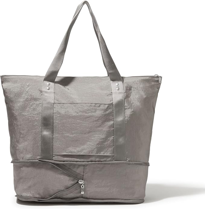 Baggallini Carryall Expandable Lightweight Travel Tote 22" Packable Folding Compact Nylon Washable Weekender w/Luggage Sleeve