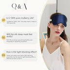 ZIMASILK 100% Natural Silk Sleep Mask Blindfold,Adjustable Super-Smooth Soft Eye Mask for Sleep with Bag (Methyl Blue)