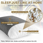 Ivellow Travel Pillow Camping Pillow for Sleeping Small Shredded Memory Foam Pillow Compressible Compact Medium Firm, Soft Breathable Cover,Supportive for Outdoor Car Backpacking Hiking Essential Gear