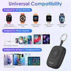 Small Portable Charger 5000mAh,iWatch Wireless Charger Mini Power Bank with Built-in Cable,Travel Keychain Charger for Apple Watch 11/10/9/8/Ultra/7/6/Se/5/4,iPhone 17/16/15/14/13/12,Android Phone