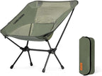 CAMEL CROWN Portable Camping Chair Lightweight Compact Folding Chair Mesh for Outdoor Camp Travel Beach Picnic Festival Hiking Backpacking Army Green