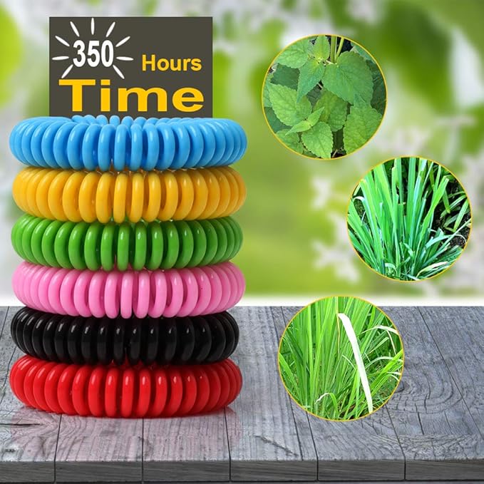 BuggyBands Mosquito Bracelets, 30 Pack Individually Wrapped, DEET Free, Natural and Waterproof Band for Adults & Kids