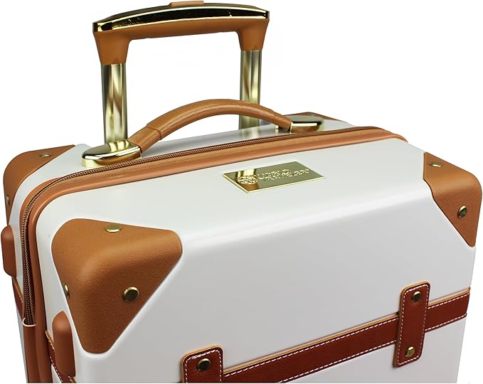 World Traveler VentureX Airline Approved 2-Piece Carry-On Luggage Set – Lightweight Hardside Polycarbonate Suitcase with Spinner Wheels - Gatsby Ivory