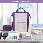 LOVEVOOK Laptop Backpack for Women Work Travel Backpack, Teacher Doctor Nurse Bags College Backpack Purse, Business Commuter Computer Laptop Bag, 17 Inch, Dark Purple-black