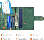 Eoehro Passport Holder for Travel Essentials, Passport Wallet Cover Case for Travel Must Haves Accessories,Passport Book Holders for Women and Men(dark green)