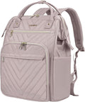VANKEAN 17 Inch Laptop Backpack for Women Fashion Computer Work Bag, Large Capacity Waterproof Backpack, College Daypack Business Travel Backpack, Light Dusty Pink