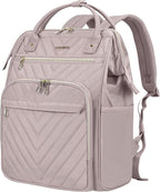 VANKEAN 17 Inch Laptop Backpack for Women Fashion Computer Work Bag, Large Capacity Waterproof Backpack, College Daypack Business Travel Backpack, Light Dusty Pink