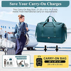 Extra Large Travel Duffle Bag,Carry on Overnight Weekend Bag with Shoes Compartment,Weekender Bags for Women for Travel Business Trips Sport Hospital