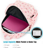 STEAMEDBUN Corduroy Kids Backpack for Girls Boys 3-8, Girls Backpack for Elementary Kindergarten - Pink Rose