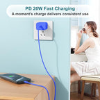 Fast Charger for iPhone 17 16 15 Charger Fast Charging, 6+10ft USBC to USBC Cable Cord &20W Type C Block for iPhone 17 Air, 16e, 17 16 15 (Pro Max/Pro/Plus), iPad Pro/Air/Mini, Blue