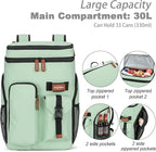 BAGPARKK Insulated Cooler Backpack,33/45 Cans Multifunctional Double Deck Leakproof Cooler Bag with Sternum Strap,Large Capacity Lightweight Travel Camping Beach Backpack