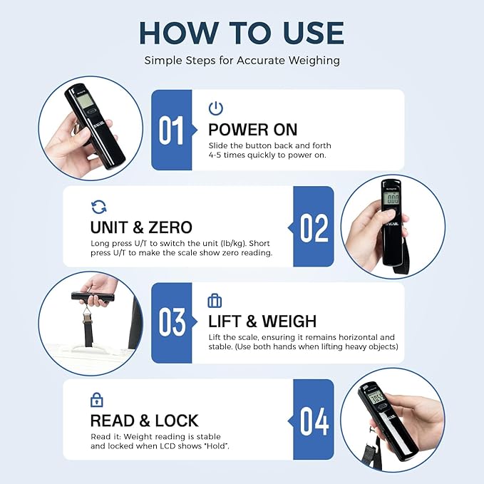 BAGAIL 9 Set Packing Cubes and Battery-Free Luggage Scale