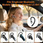 New bee Ear Hooks Replacement Ear Hook Clips- Snap-in Headset Spare Clamp Hook (Black, 3 Pack+Silicon)