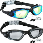 EWPJDK Swim Goggles - 2 Pack Swimming Goggles Anti Fog No Leaking For Adult Women Men