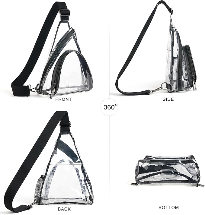 LATMAP 7L Sling Bag For Women Men Backpack Fanny Pack Crossbody Chest Travel Shoulder Belt Bags Purse Handbag PU Leather