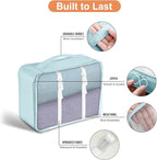 Packing Cubes for Travel - 8 Set Luggage Organizer Bags for Family, Mesh Breathable Travel Essentials Bags Set Durable Travel Packing Cubes for Suitcases