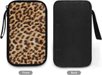Leopard Print Electronics Case, Mini Cable Organizer Bag for Essentials, Tech Accessory with Cord Organizer for Phone, Power Bank, SD Card