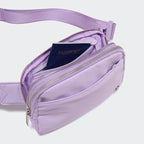Pander Everywhere Belt Bag for Women, 5 Zipper Pockets Nylon Crossbody Fanny Pack Purse (Lilac Purple).