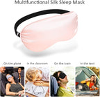 12 Pieces Silk Sleep Mask Pure Silk Sleep Eye Mask with Adjustable Strap Soft and Smooth Eye Cover for Sleeping Blocking Out Lights Men and Women