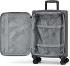 World Traveler Dejuno Jasper Lightweight Expandable Spinner Luggage, Charcoal, 3-Piece Set(20in,24in,28in)