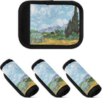 4Pcs Luggage Handle Wrap Suitcase Identifier Handle Covers Tags Soft Travel Bags Luggage Handle Gripper Accessories for Airplane Flying Natural Scenery Vango