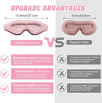 3D Advanced Eye Mask for Sleeping，Ultra Delicate Soft Skin Friendly Eye mask，100% Blackout Sleep Eye Mask for Sleep, Eyelash Extension Sleep mask