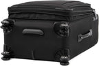Travelpro Platinum Elite Softside Expandable Checked Luggage, 8 Wheel Spinner Suitcase, TSA Lock, Men and Women, Shadow Black, Checked Medium 25-Inch