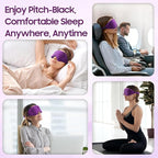 Sleep Mask - Total Blackout 3D Sleeping Mask, Super Lightweight & Silky Soft Eye Mask for Sleeping, Fully Adjustable Fit for Home, Traveling, Meditation, Yoga, Purple, Mothers Day Gifts