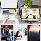 Laptop Shoulder Bag for Women Men, Waterproof Computer Case Messenger Bag Briefcase for Business Office Travel