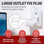 20-Pack Loose Outlet Fix Plug - Ensure Secure Connection for Power Plugs - Socket Extender Prevents Loose Socket Issues - Easily Fix Loose Outlets - Won't Fall Out or Cut Off Electricity