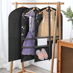 Univivi 40 Inch Kids Dance Costume Garment Bag, Dance Competition Garment Bags for Teens With 3 Medium Clear Zipper Pockets for Storage And Travel (Black) - 12 Pack
