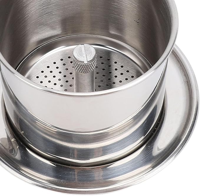 SUNGOOYUE Portable Stainless Steel Drip Maker with Vietnamese Coffee Filter, Handcrafted Manual Brewing for Coffee Connoisseurs, 200ml Capacity
