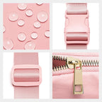 Gitus Customizable Belt Bag Fanny Pack for Girls Age 6-8 & 8-10 with Initial - Trendy Teen Girl Gifts (Light Pink-I)