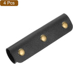 uxcell 4Pcs Handbag Handle Cover, PU Leather Luggage Handle Wraps, Luggage Grip Protector for Purse Tote Bag Suitcase, Black