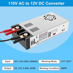 IMAYCC AC to DC Converter Universal 110V/120V to 12V Converter 12V DC Power Supply (12V-50A-600W)
