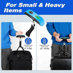 Digital Hanging Luggage Scale with Backlit for Travel, Portable Handheld Suitcase Weight Scale with Hook, 110 Pounds, Battery Included