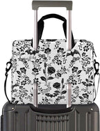 Laptop Bag 15.6 inch, Waterproof Laptop Case with Strap, Protective Laptop Carrying Case for Women&Men, Goth Bat Foral