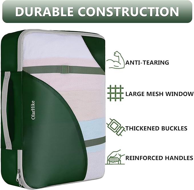 8 Set Packing Cubes for Travel, Gifts for Women Mom,Anti-Tearing Suitcase Organizer,OlarHike Vacation Essentials & Accessories for Cruise Ship