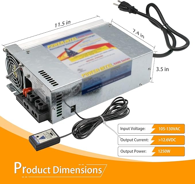 PD9280 RV Power Converter, 80Amp 120V to 12V RV Converter Charger 9200 Series Converter/Charger for RV Camper Caravans Trailer