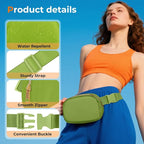 Belt Bag Zipper Fanny Pack Crossbody Bags for Women,Fashion Nylon Waist Packs, Water Repellent Two Way wear with Adjustable Strap Gifts for Teenage Girls Women Men(pistachio)