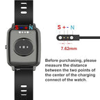 Universal Magnetic Watch Charger - 7.62mm Pin Spacing, Compatible with Smart Watch (Black)