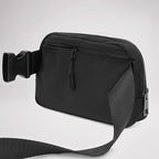 YOSHUYUKI Fanny Pack Crossbody Bag Trendy Waterproof Small Sling Cross Body Purse for Women Men Fashion Waist Packs Mini Belt Pouch Chest Bum Hip Bag Lulu Dupes for Travel Vacation Running Black