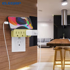 ELEGRP 2 to 3 Prong Grounded Triple Outlet Extender, Adapter Converters for Wall Outlets, Portable Polarized Wall Plug Splitter With 3 AC Outlets, ETL Listed, 2 Pack