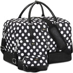 IBFUN Duffel Bag, 21'' Weekender Travel Bag with Shoe Compartment, Waterproof, Overnight Duffel Bag for Women, 3PCS