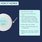 She's Birdie - The Original Personal Safety Alarm Disc for Bikes, Hikes, and Late Nights - Loud Siren, LED Light for Extra Visibility, Rechargeable, Handsfree, Lightweight, Water Resistant (Aqua)