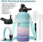 DYSANKY Insulated Water Bottle | Thickened Stainless Steel Vacuum Metal | Portable Sports Water Jug for Gym and Hiking with Straw, Carrier Bag, Handle Strap | BPA-Free 32 oz